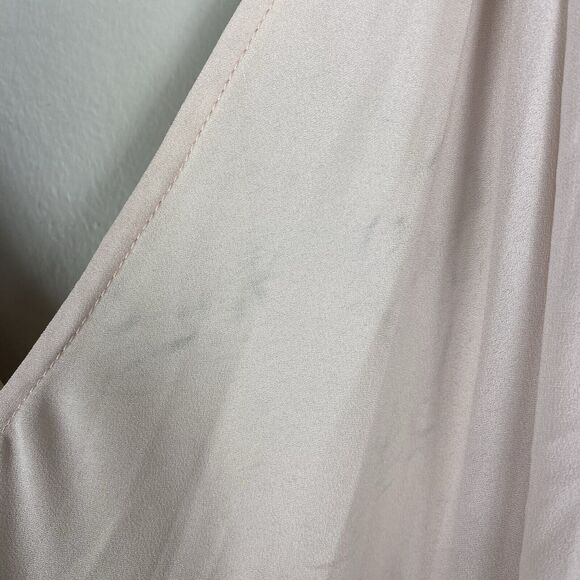 Tome Mini Dress Small Colorblock Pleated V-Neck Sleeveless Balletcore DAMAGE - Picture 10 of 10